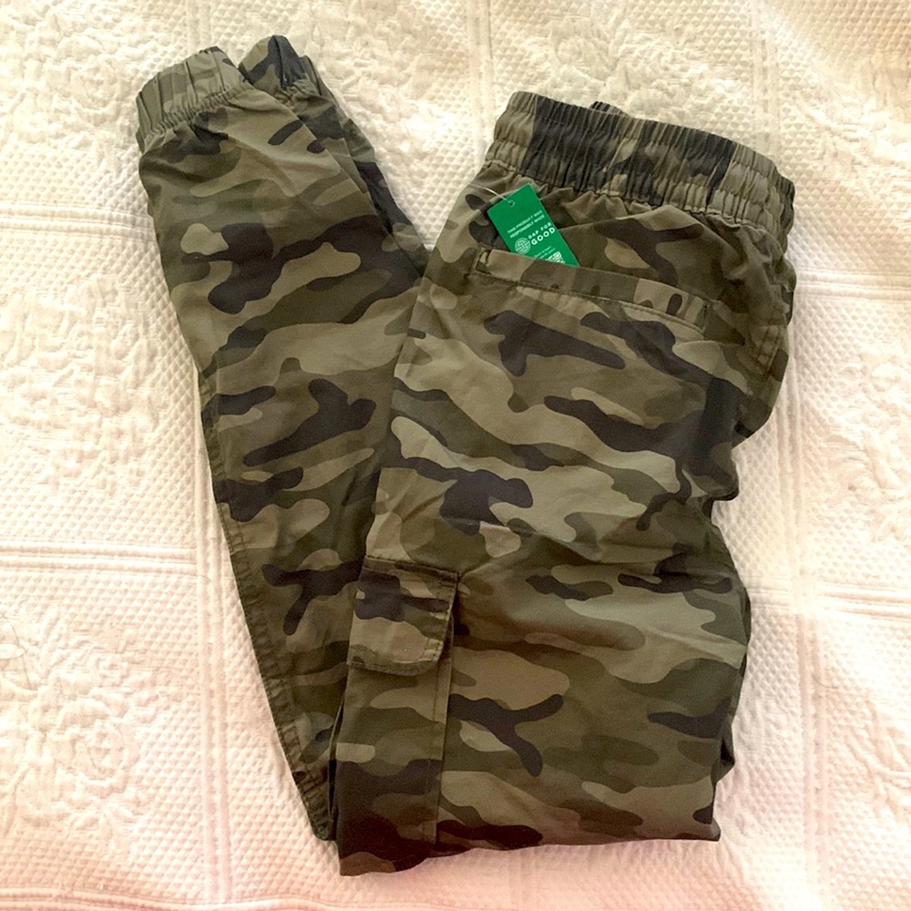 GAP Kids Jersey-Lined Cargo Joggers, 14/16. - Picture 1 of 1